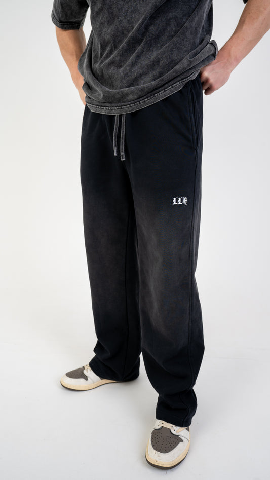 Vintage Washed Gradient Straight-Leg Sweatpants