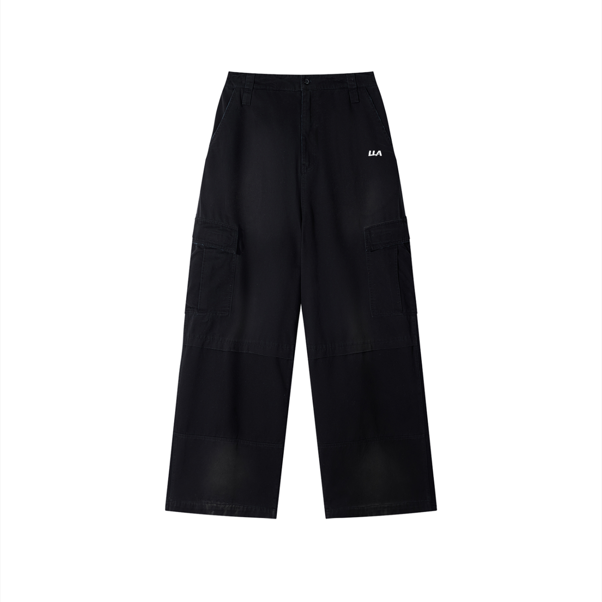 Washed Wide Leg Cargo Pants