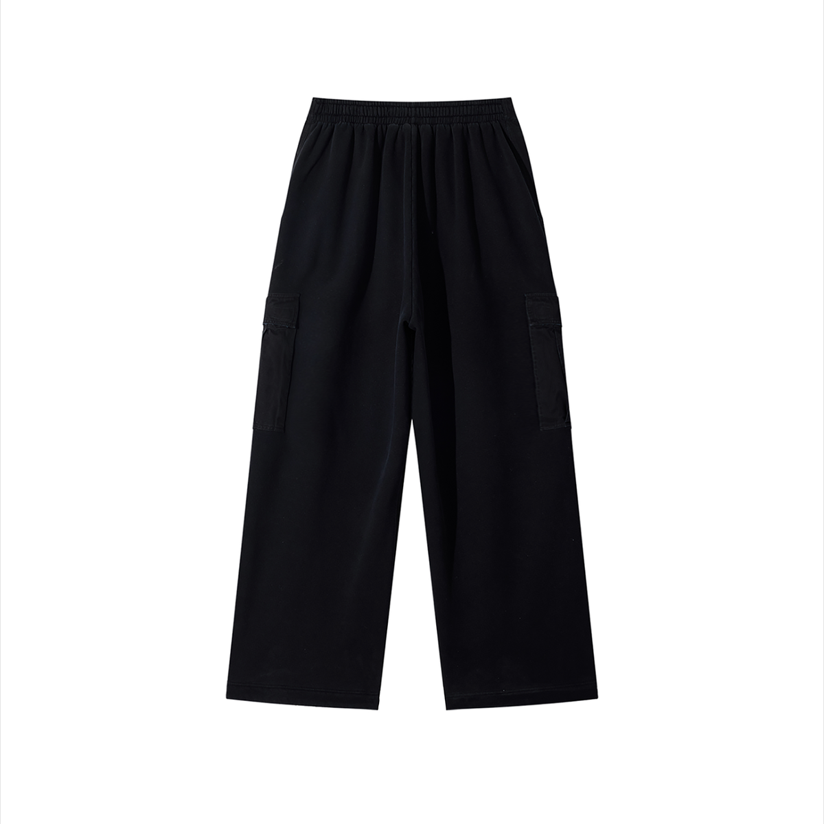Washed Wide Leg Cargo Pants