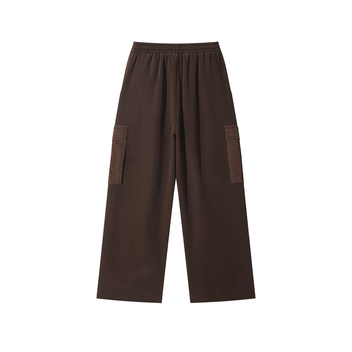 Washed Wide Leg Cargo Pants