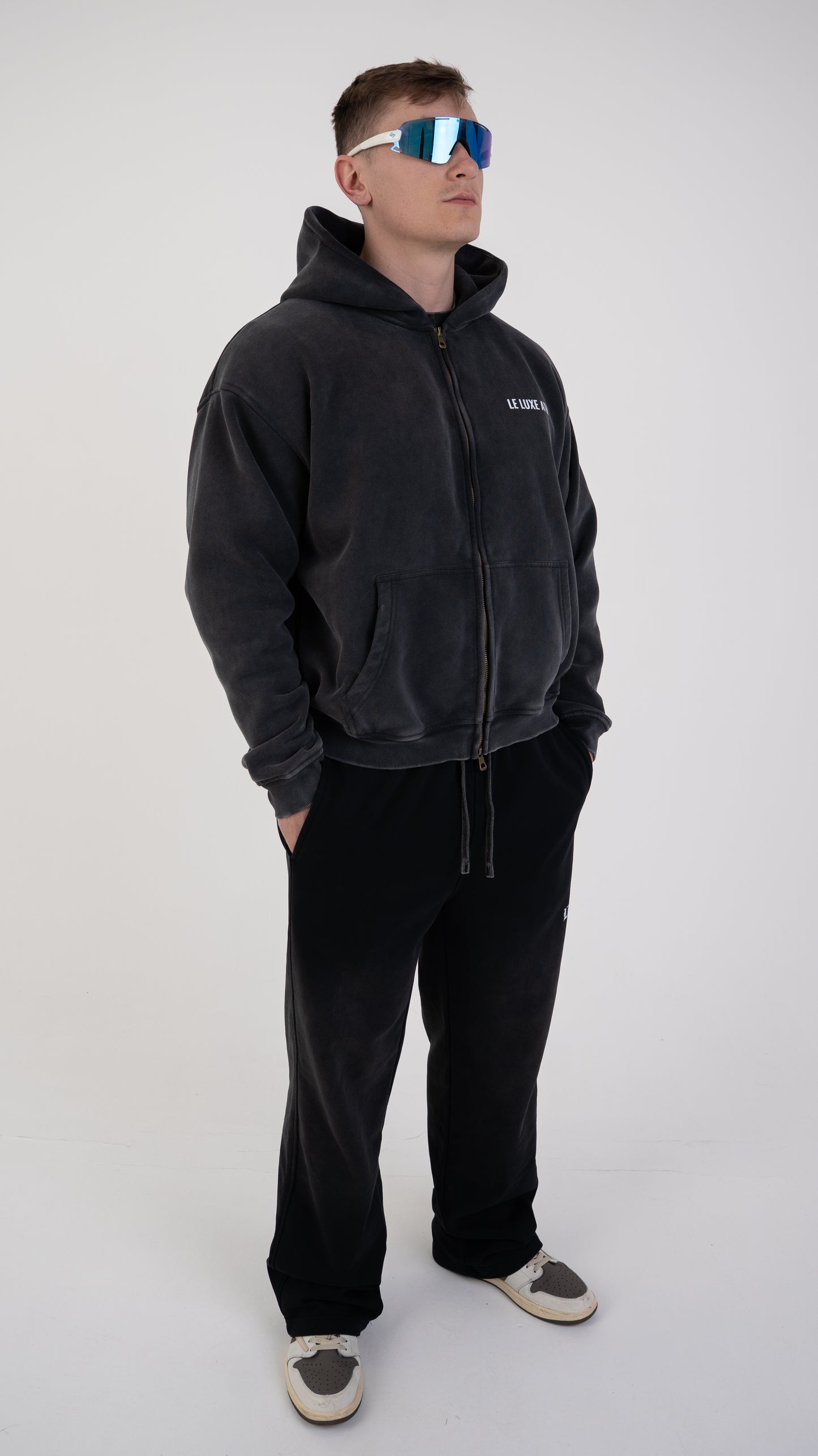 Zip-Through Boxy Fleece Hoodie