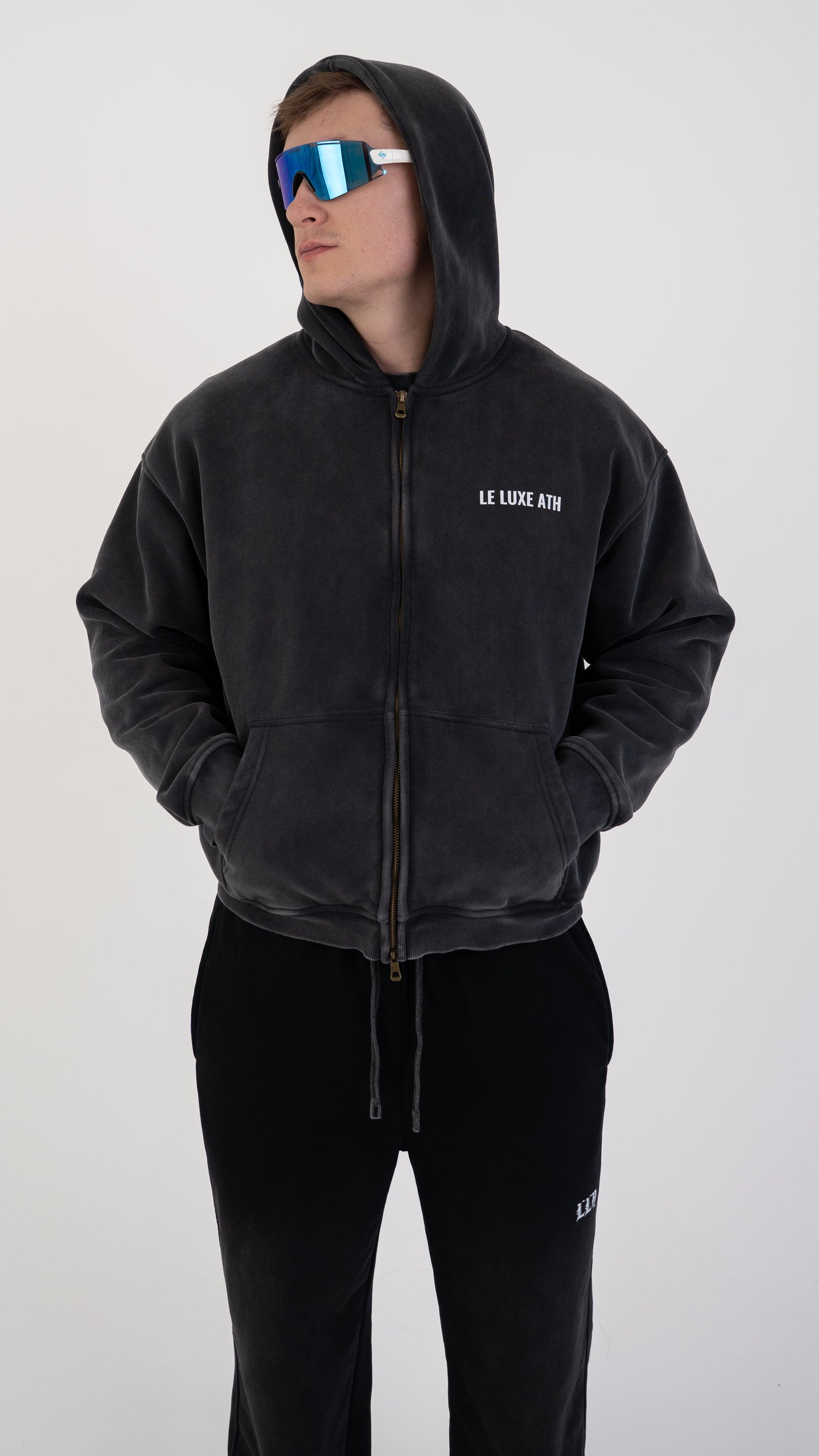 Zip-Through Boxy Fleece Hoodie