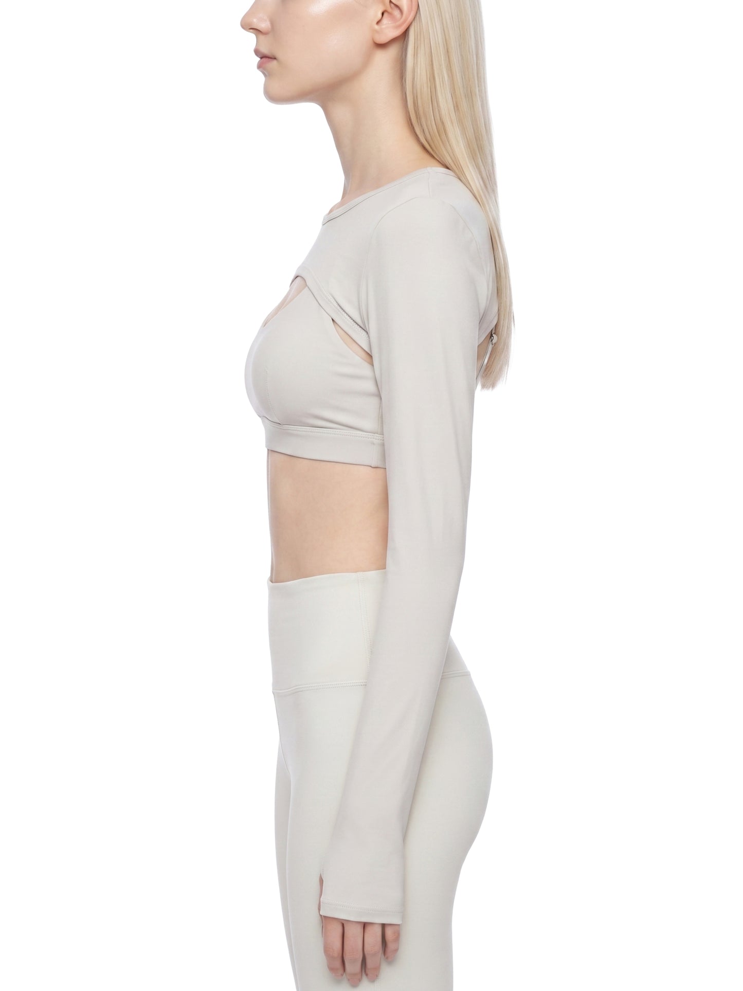 Pure Form Cutout Long Sleeve Shrug