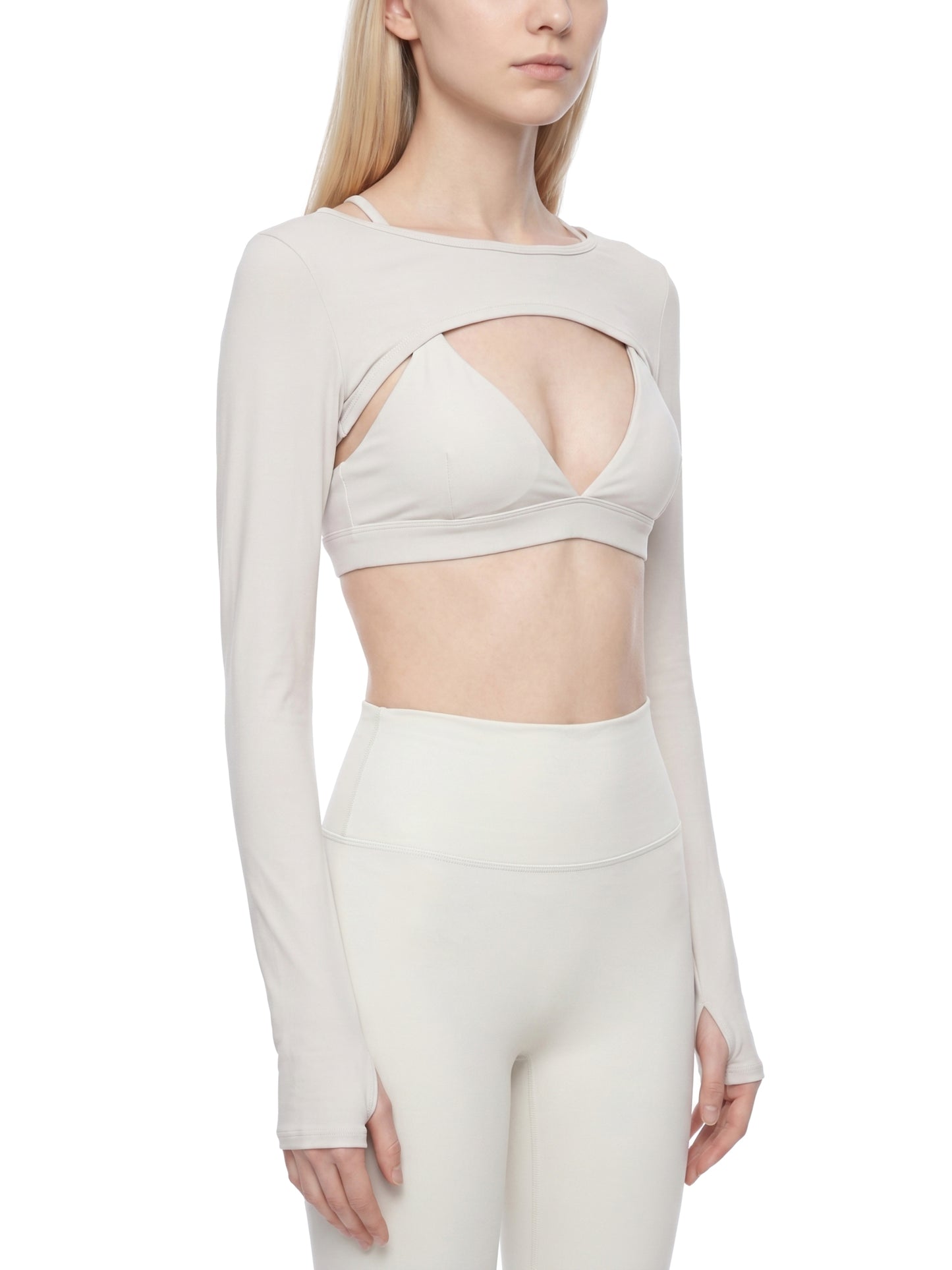 Pure Form Cutout Long Sleeve Shrug